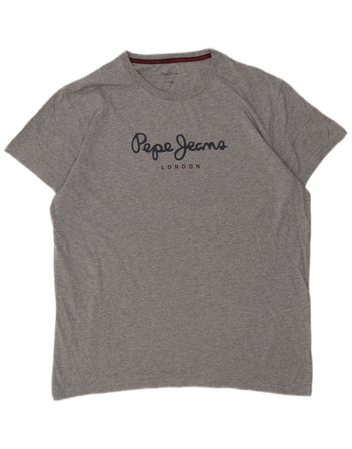 Γυναικείο κανονικό γραφικό μπλουζάκι PEPE JEANS Top UK 18 XL Grey
