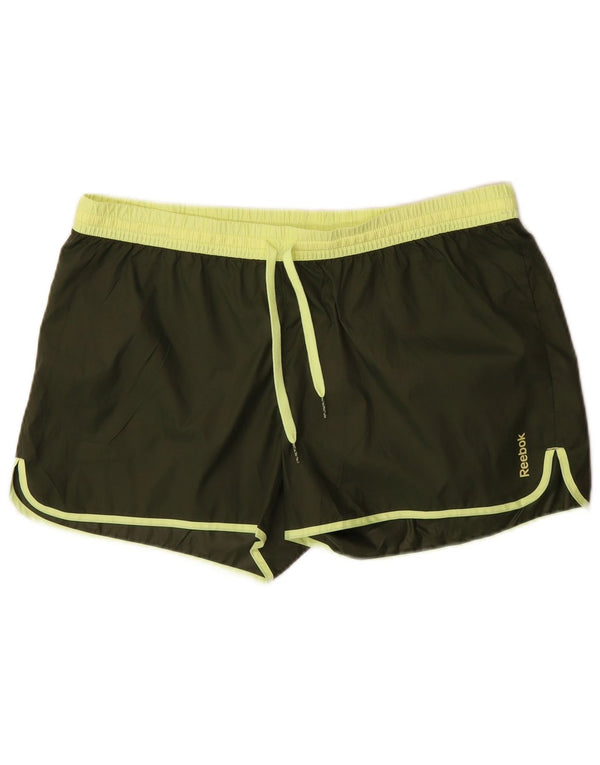 Γυναικείο αθλητικό σορτς Reebok UK 16 Large Khaki Polyester