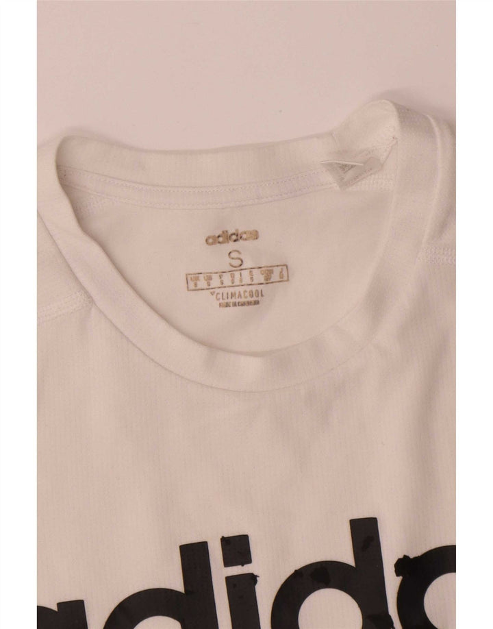 Ανδρικό γραφικό T-shirt Adidas Climacool Top Small White Polyester