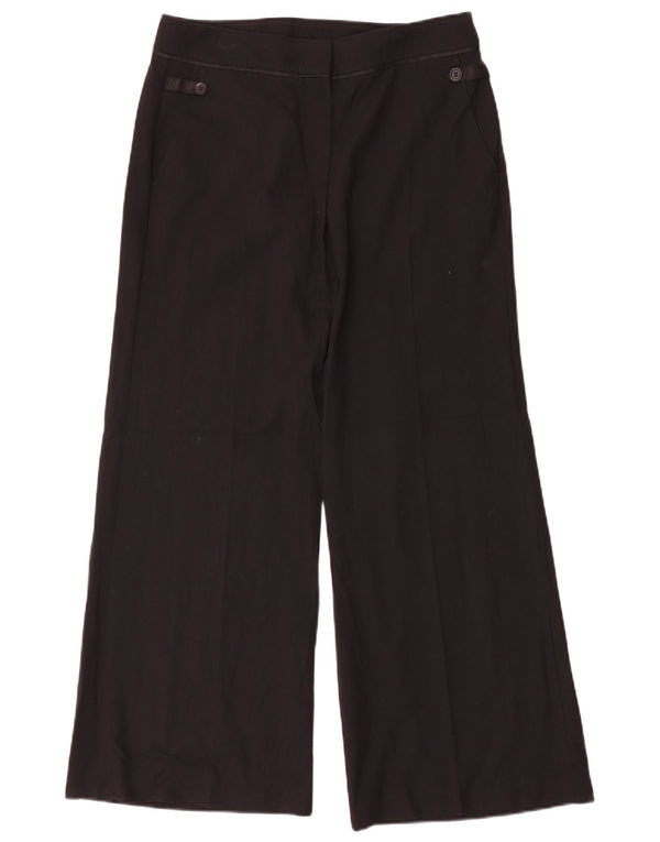 Marks & Spencer Γυναικείο φαρδύ παντελόνι casual UK 12 Medium W30 L29 Μαύρο