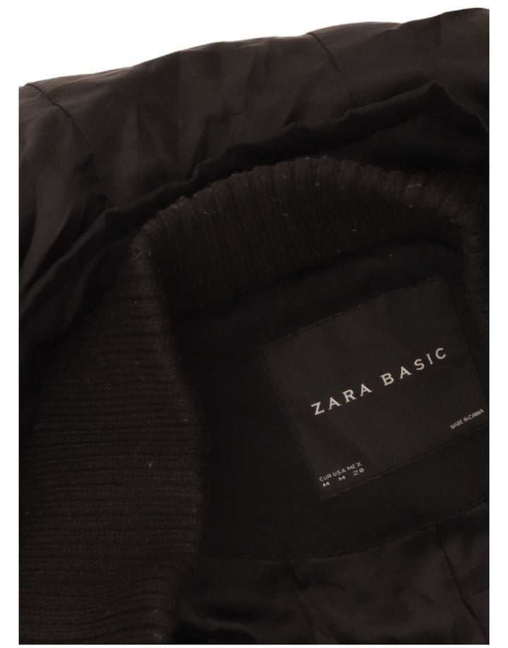 Zara Γυναικείο Μπουφάν Parka με κουκούλα UK 12 Medium Black