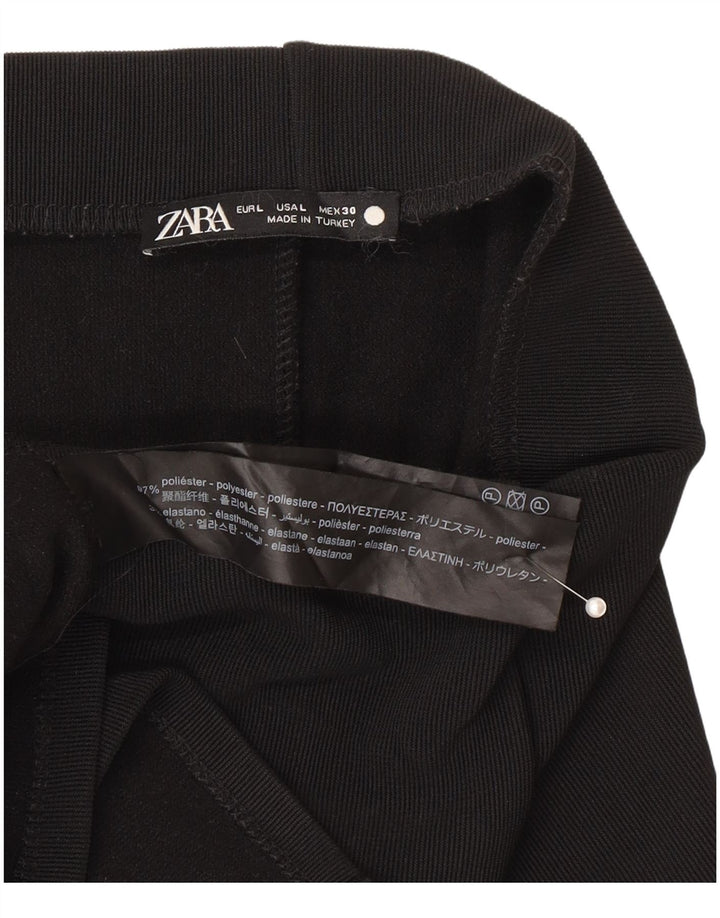 Zara Γυναικεία Ψηλόμεση Μίντι Φούστα Μεγάλη W30 Μαύρη Πολυεστέρας