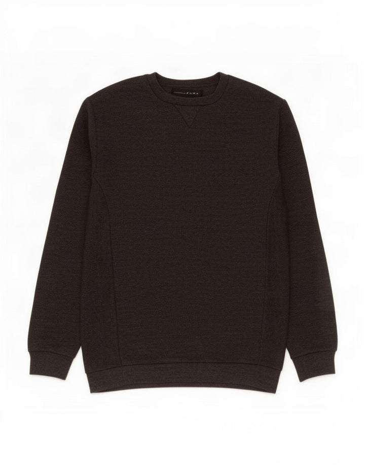 Zara Ανδρικό Φούτερ Jumper Μικρό Γκρι Πολυεστέρας