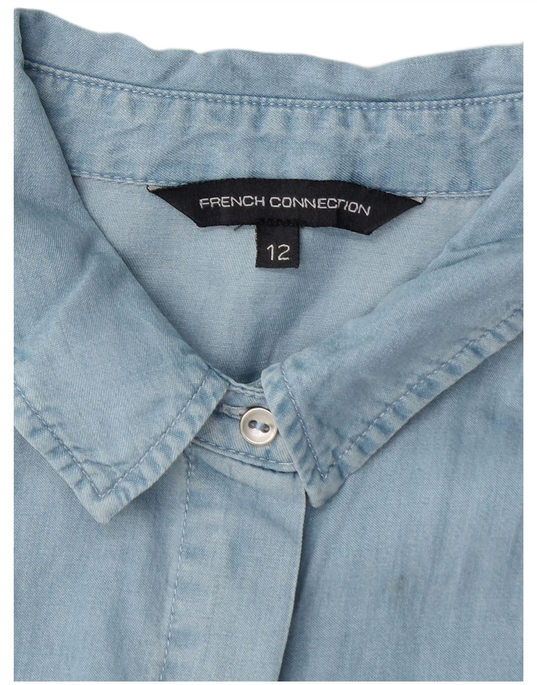 FRENCH CONNECTION Womens Sleeveless Denim Jumpsuit UK 12 Medium Blue
