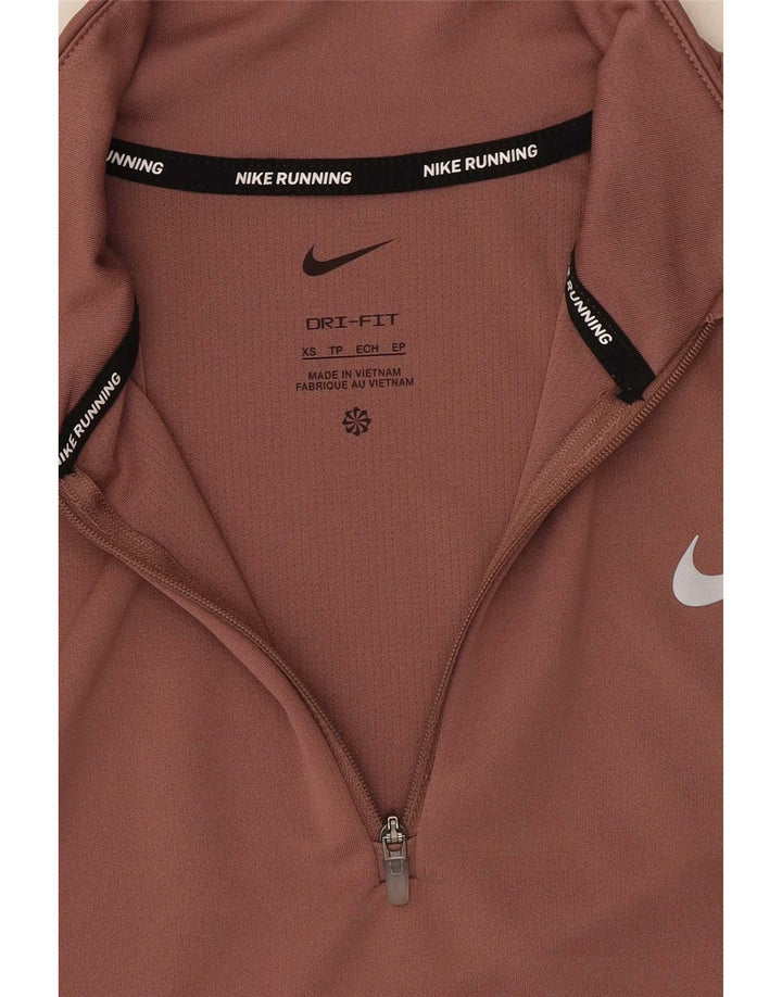 Γυναικεία φόρμα πουλόβερ με φερμουάρ Nike Dri Fit Top UK 6 XS Pink