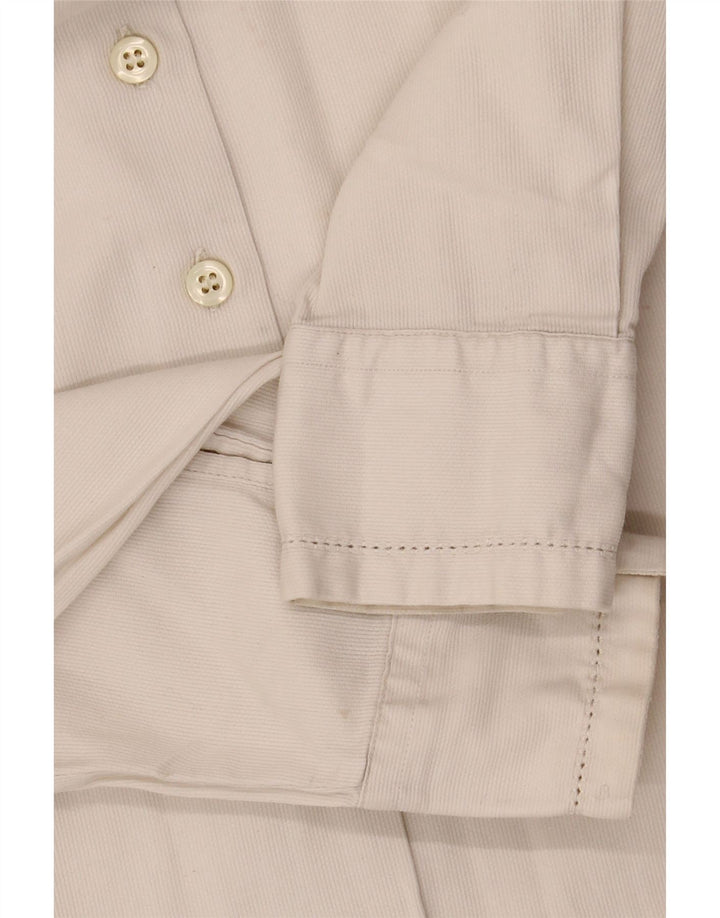 BENETTON Γυναικείο Πουκάμισο IT 42 Μεσαίο Λευκό Βαμβακερό