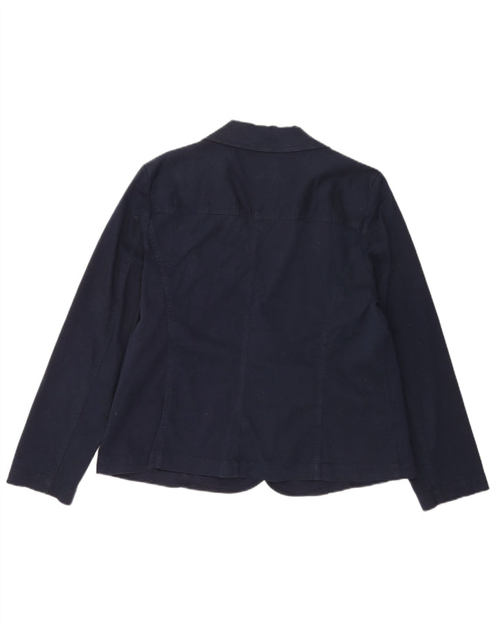 Laura Ashley Γυναικείο σακάκι 2 κουμπιών UK 18 XL Navy Blue Cotton
