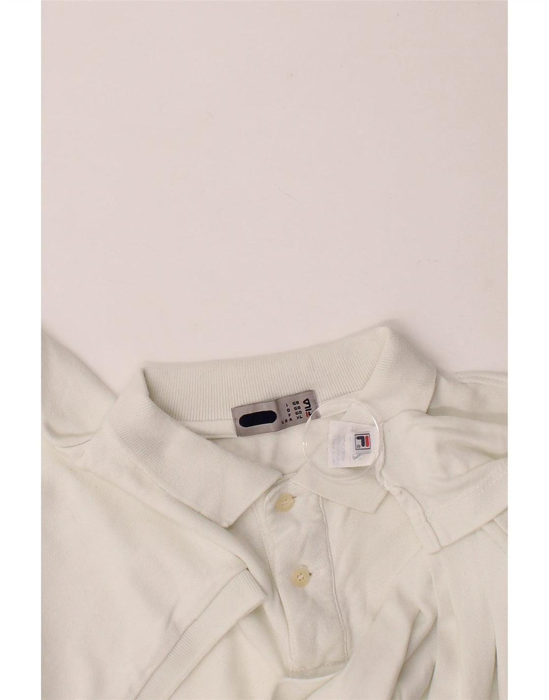 FILA Mens Polo Shirt XL White Cotton Vintage Fila and Second-Hand Fila from Messina Hembry 