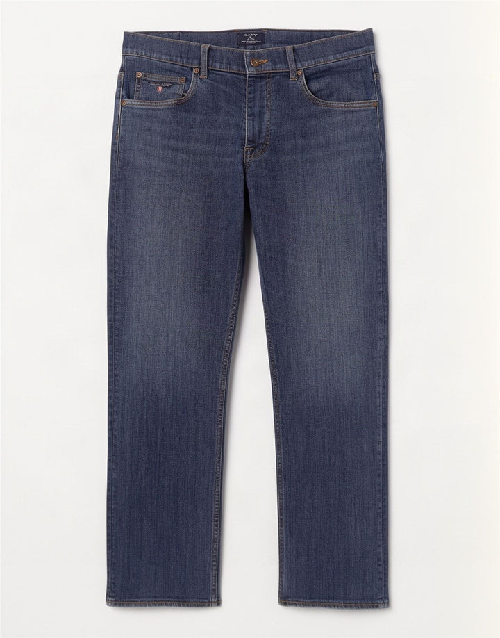 Ανδρικό τζιν Gant Regular Fit ίσιο W34 L30 Μπλε βαμβακερό
