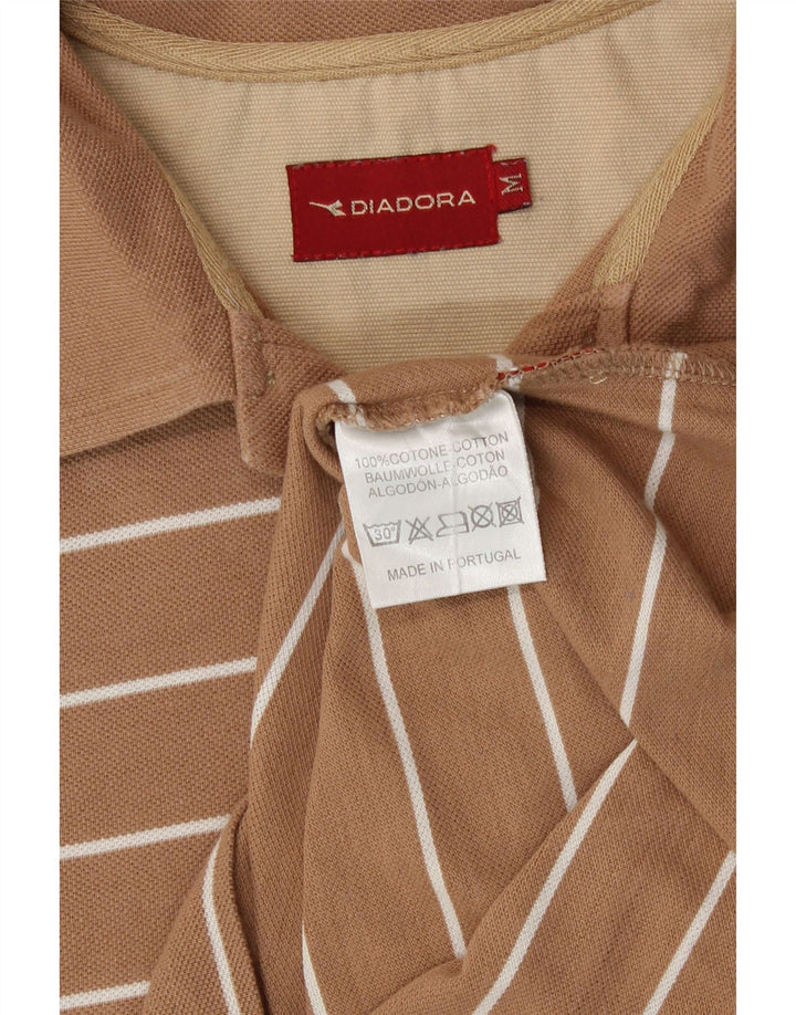 Ανδρικό πουκάμισο πόλο Diadora Βαμβακερό μεσαίο μπεζ ριγέ