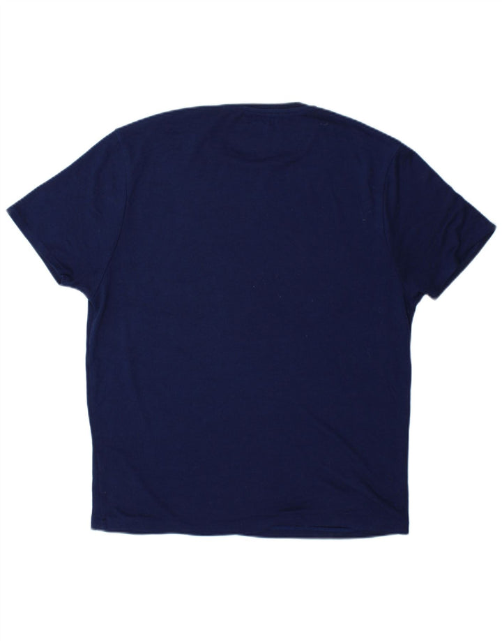 Zara Ανδρικό T-Shirt Top Large Navy Blue Polyester