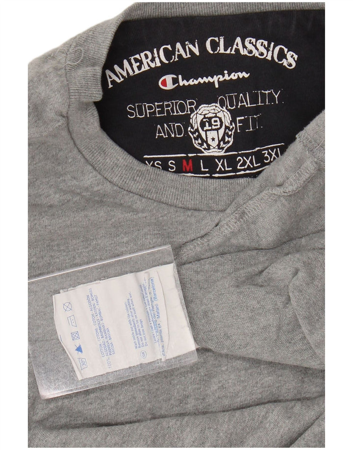 Champion γυναικείο τοπ μακρυμάνικο UK 14 μεσαίο γκρι βαμβακερό