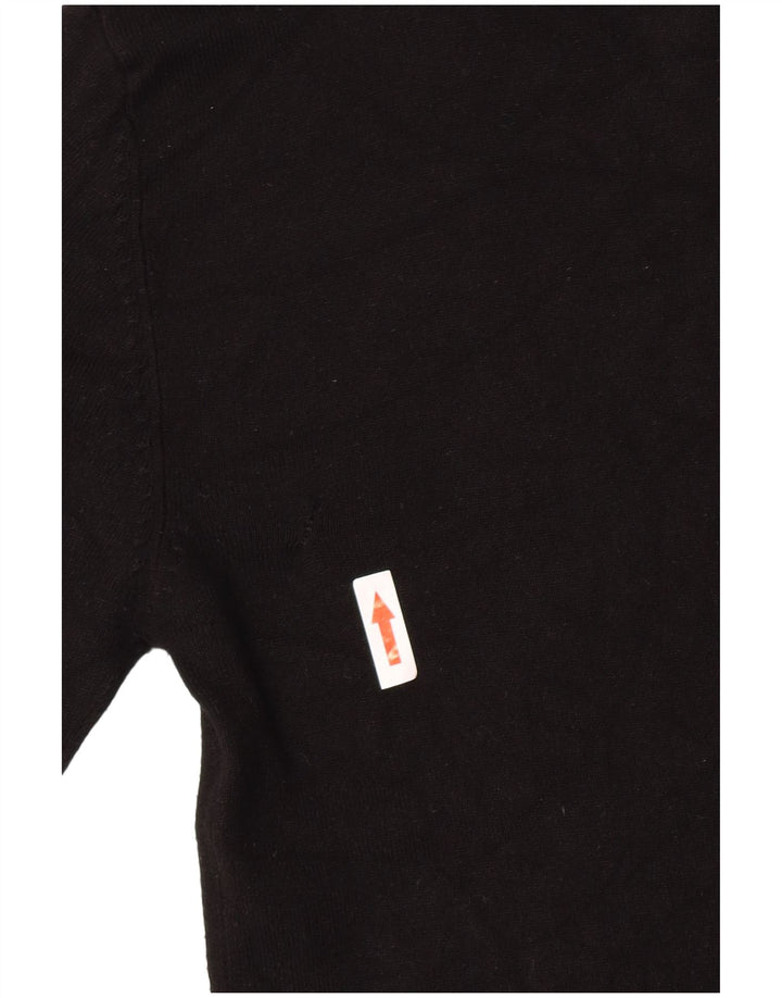 Zara γυναικείο πουλόβερ με λαιμό χελώνα UK 10 Small Black Viscose