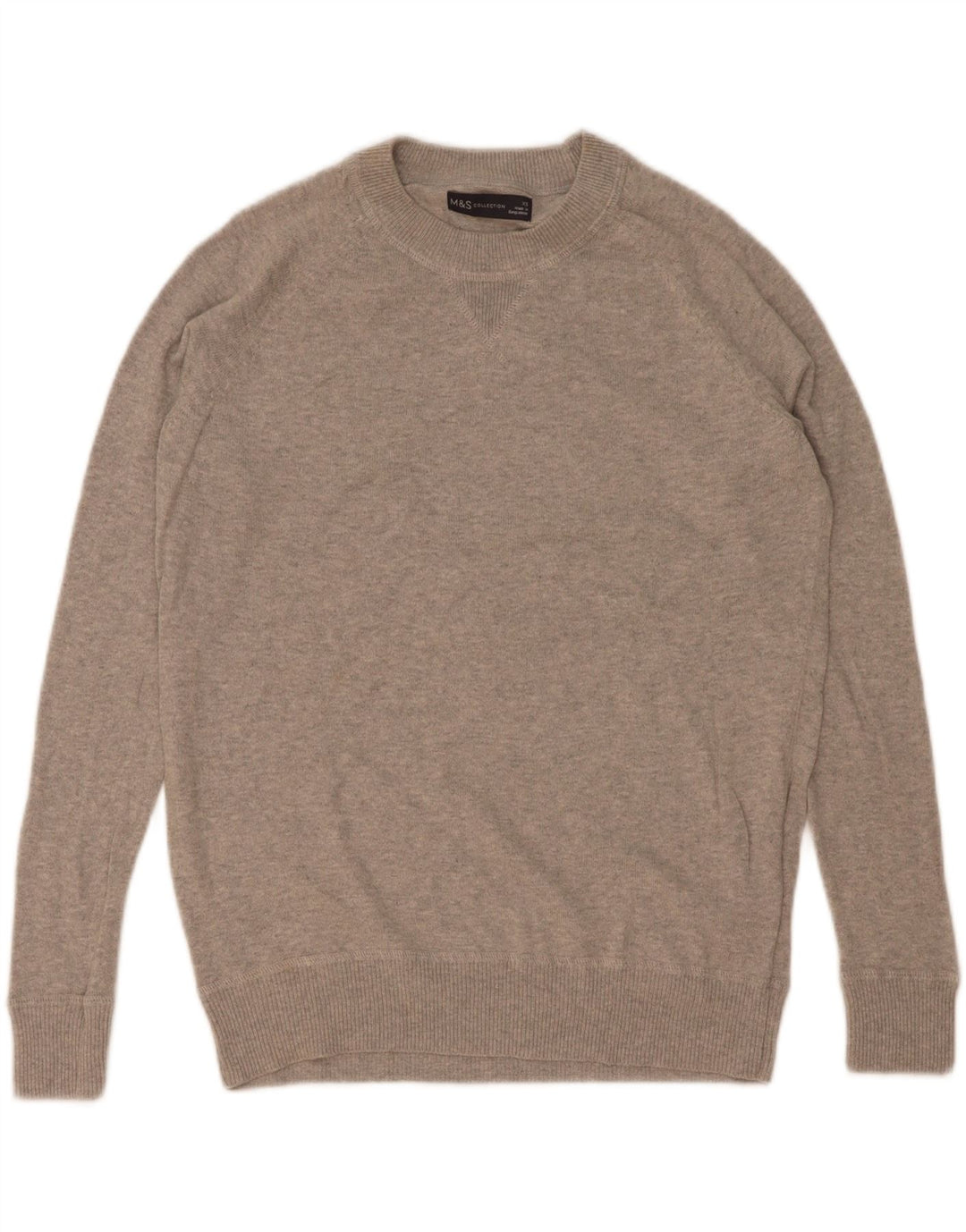 Ανδρικό πουλόβερ Marks & Spencer Crew Neck Jumper XS Γκρι βαμβακερό