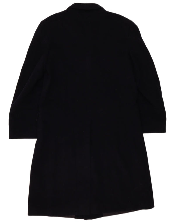 Sespi Ανδρικό παλτό με διπλό στήθος UK 38 Medium Navy Blue Virgin Wool