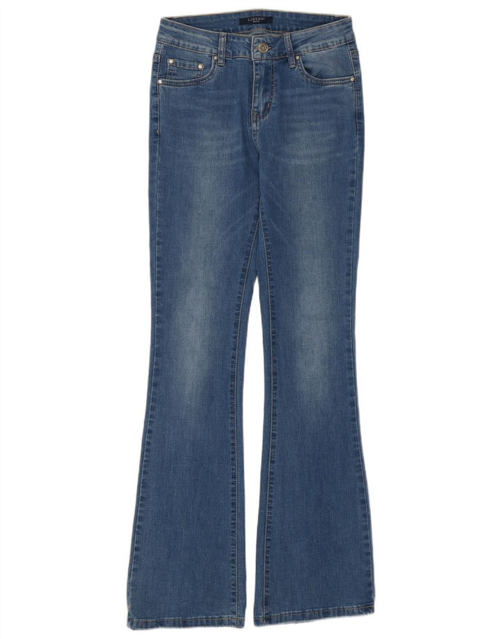 Libero Γυναικείο Slim Flared Jeans Medium W27 L31 Μπλε βαμβακερό