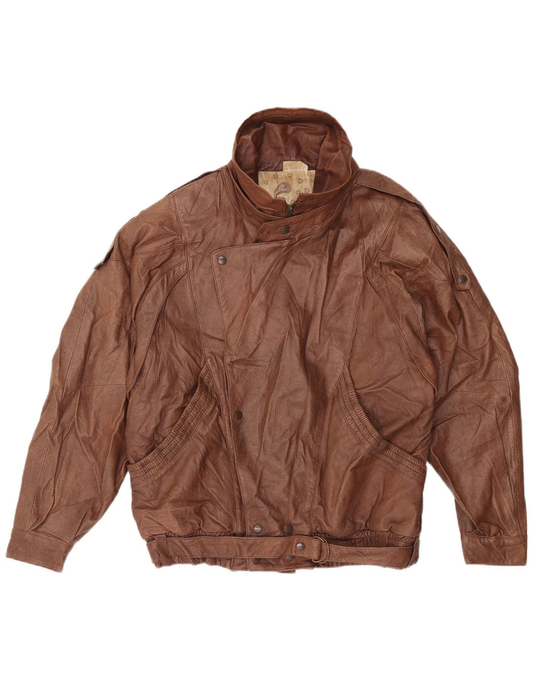 VINTAGE Ανδρικό Δερμάτινο Μπουφάν IT 52 XL Καφέ