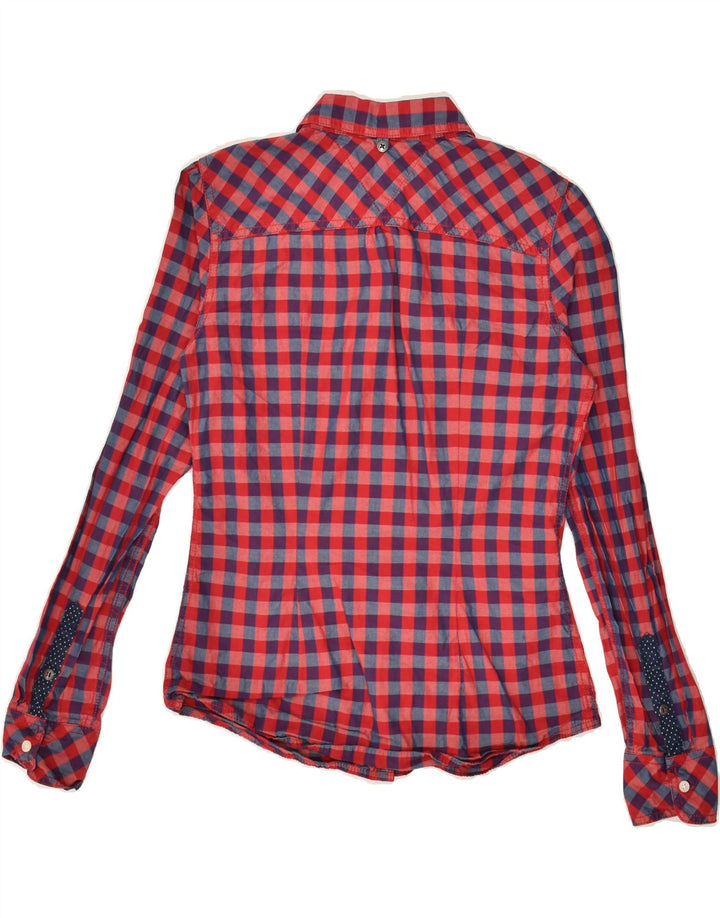 TOMMY HILFIGER Womens Shirt UK 10 Small Red Check | Vintage Tommy Hilfiger | Thrift | Second-Hand Tommy Hilfiger | Used Clothing | Messina Hembry 
