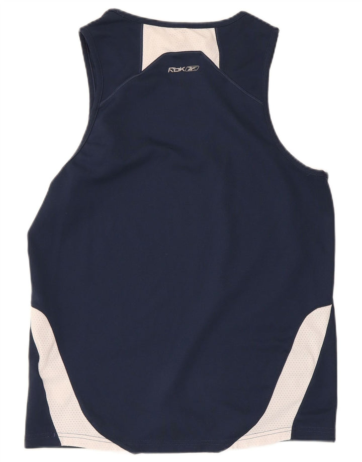 Reebok γυναικείο γιλέκο τοπ UK 12 Medium Navy Blue Colorblock Πολυεστέρας