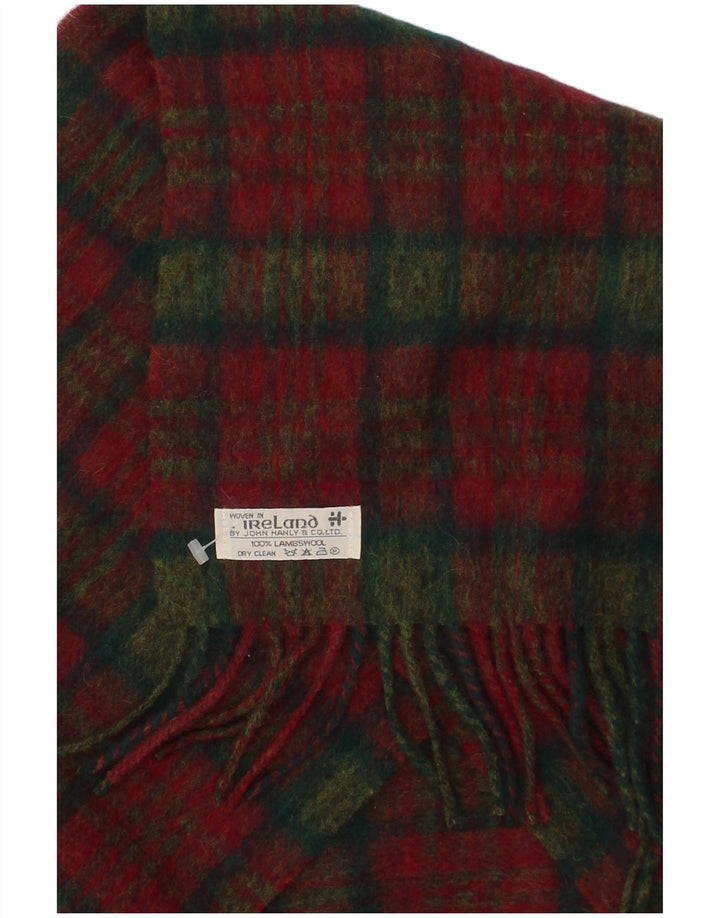 John Hanly&Co Ltd Γυναικείο Ορθογώνιο Φουλάρι One Size Red καρό Classic