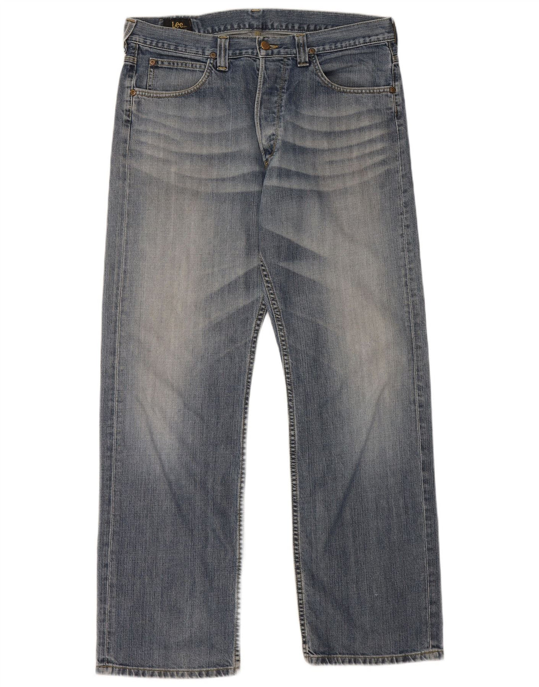 Lee Mens Nash Straight Jeans W34 L32 Μπλε βαμβακερό
