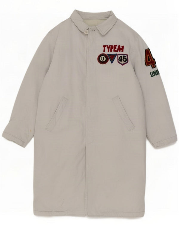 Uniform Γυναικείο Graphic Padded Coat UK 12 Medium White Cotton