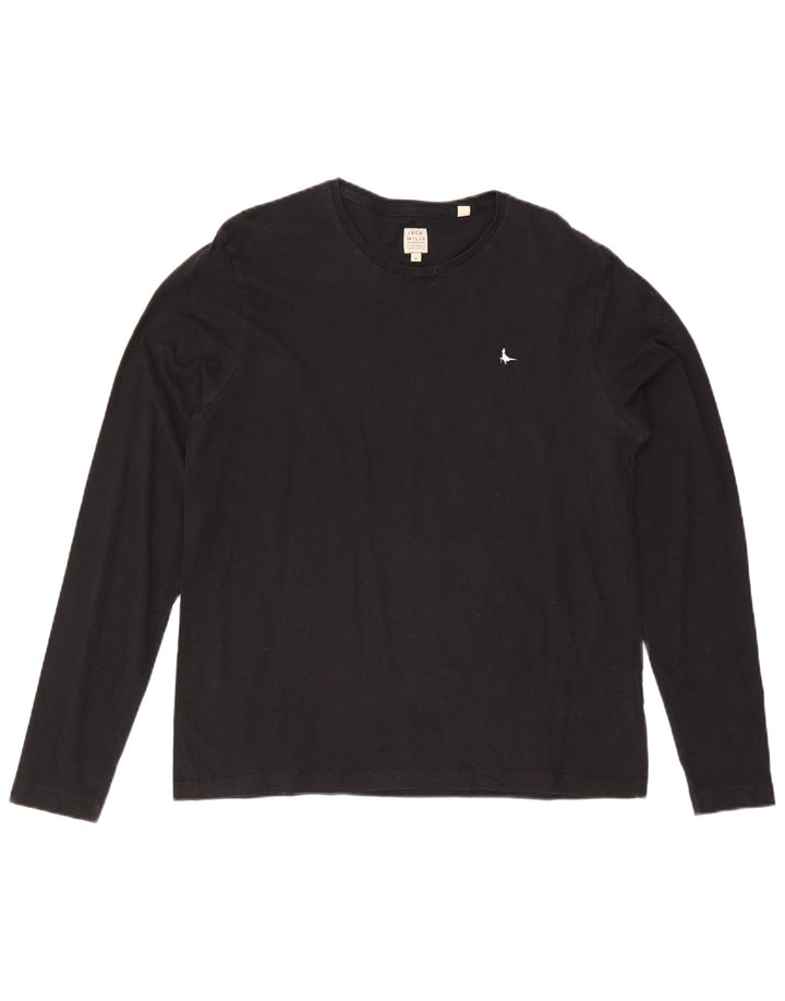 Jack Wills Ανδρικό μακρυμάνικο μπλουζάκι XL μαύρο βαμβακερό