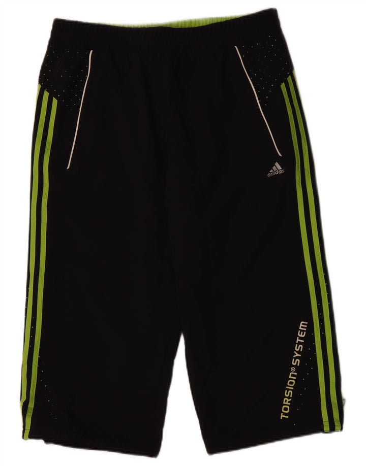 Ανδρικό γραφικό βερμούδα αθλητικό σορτς Adidas από μεσαίο μαύρο πολυεστέρα
