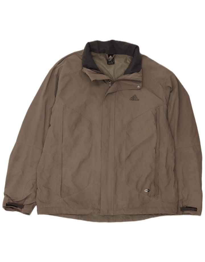 Adidas Ανδρικό μπουφάν βροχής UK 40 Large Khaki Nylon