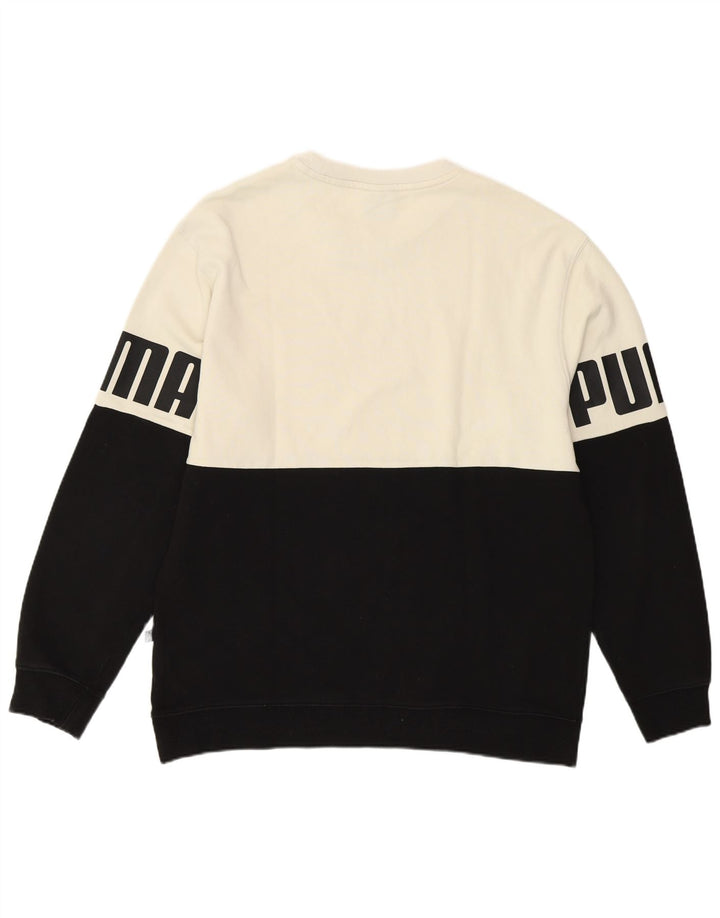Ανδρικό γραφικό φούτερ Puma Jumper σε μεγάλο λευκό χρώμα, βαμβακερό