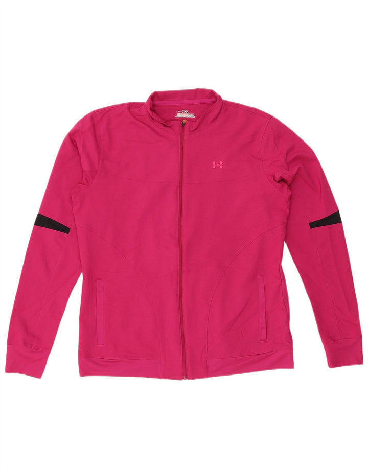 Γυναικεία αθλητική φόρμα UNDER Armour Top Jacket UK 14 Medium Pink Colourblock