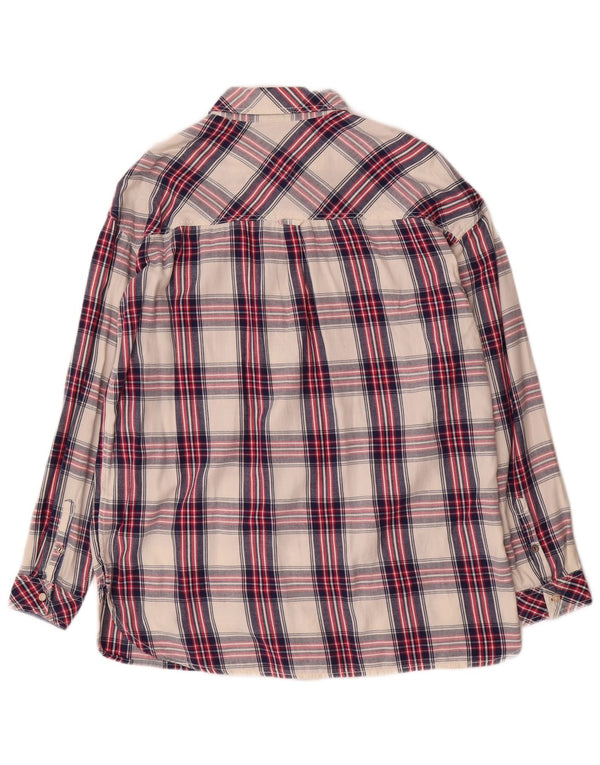 Tommy Hilfiger Γυναικείο Loose Fit Longline πουκάμισο UK 14 Medium Navy Blue Check