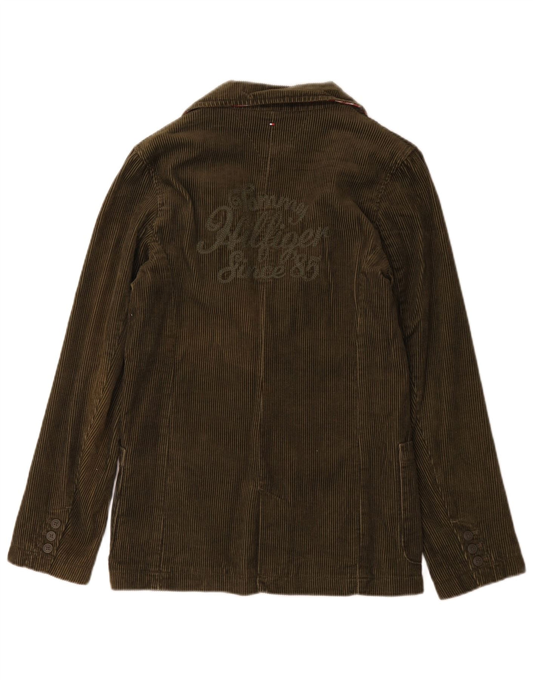 Tommy Hilfiger Boys με 2 κουμπιά κοτλέ μπλέιζερ τζάκετ 15-16 ετών Χακί