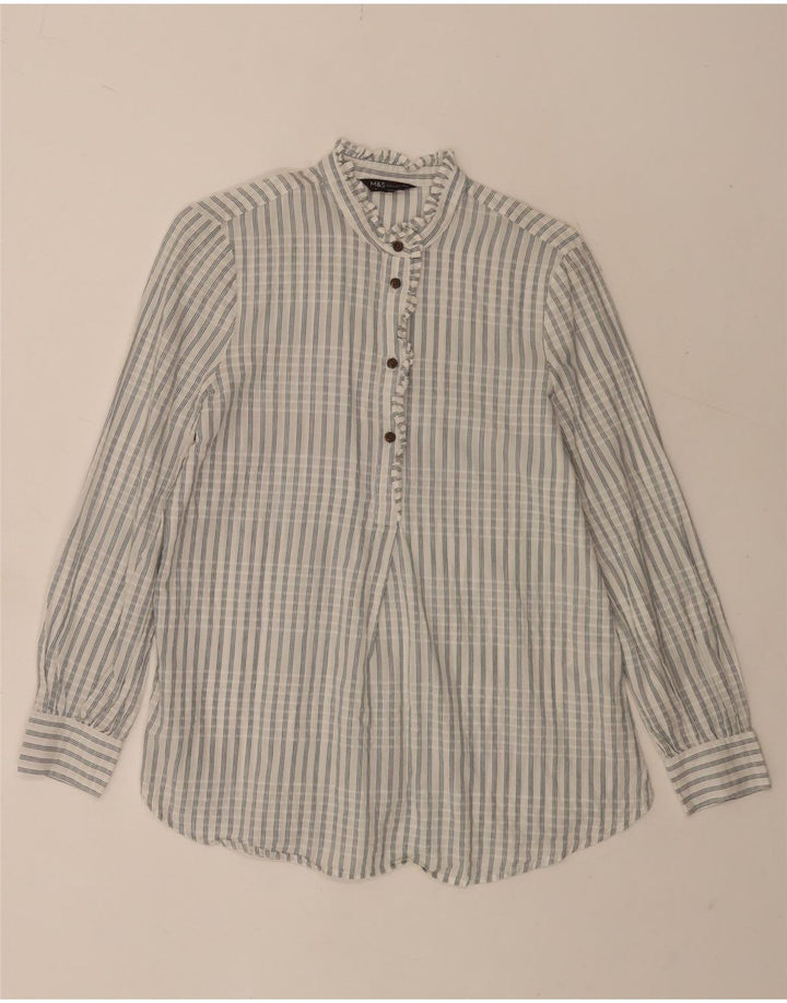 Marks & Spencer Γυναικείο πουλόβερ πουκάμισο UK 8 Small White Check