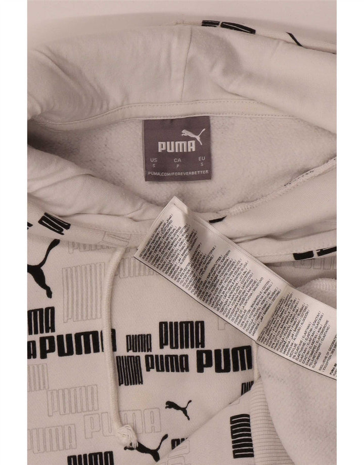 Ανδρικό γραφικό κουκούλα Puma, μικρό λευκό βαμβακερό