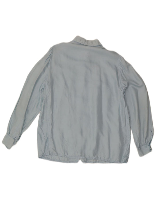 Vintage γυναικείο πουκάμισο μπλούζα UK 14 Medium Blue