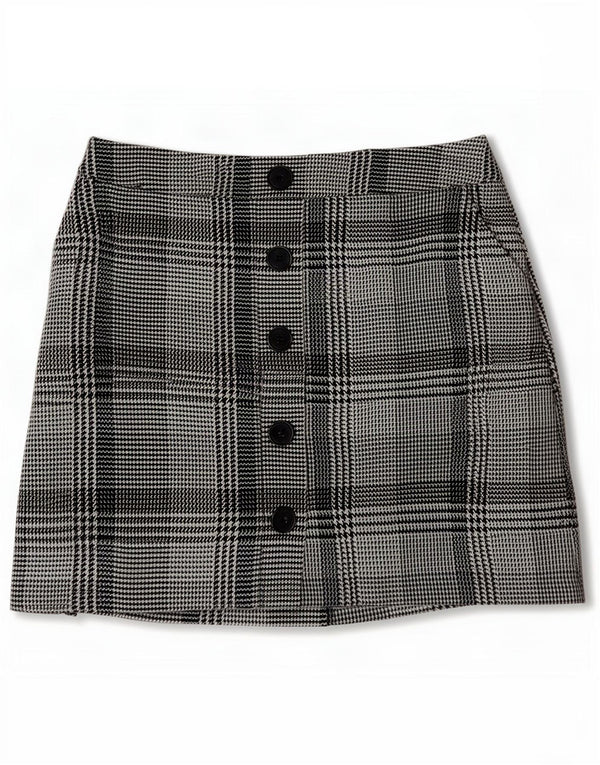 Marks & Spencer Γυναικεία μίνι φούστα UK 10 Small W28 Blue Houndstooth