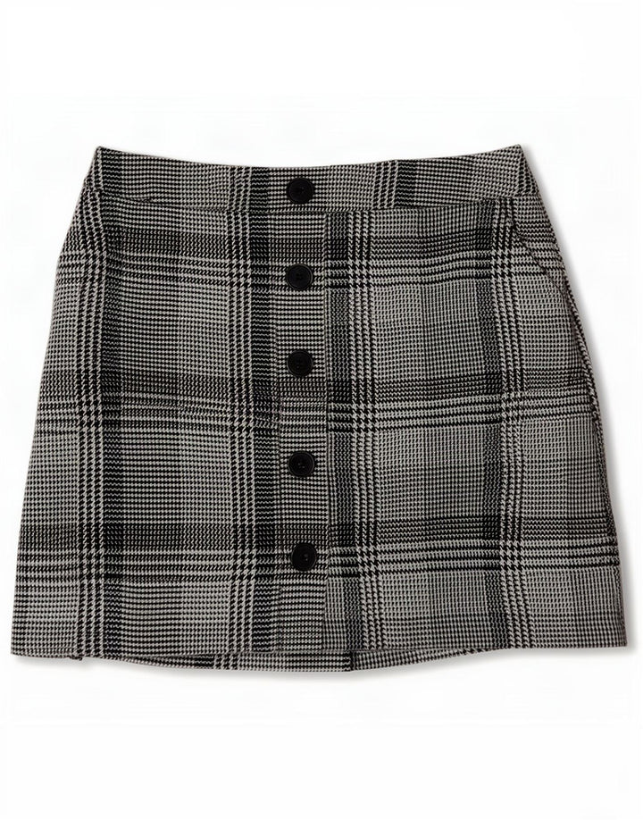 Marks & Spencer Γυναικεία μίνι φούστα UK 10 Small W28 Blue Houndstooth