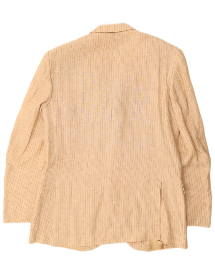 Vintage Ανδρικό σακάκι με 3 κουμπιά σακάκι IT 52 XL Λευκά είδη σε μπεζ ρίγες