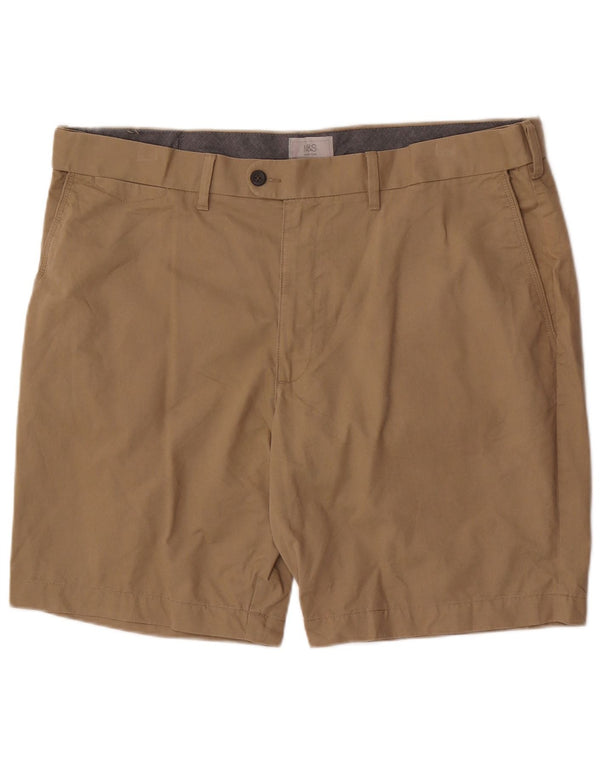 Ανδρικό σορτς Chino Marks & Spencer W42 2XL Μπεζ βαμβακερό