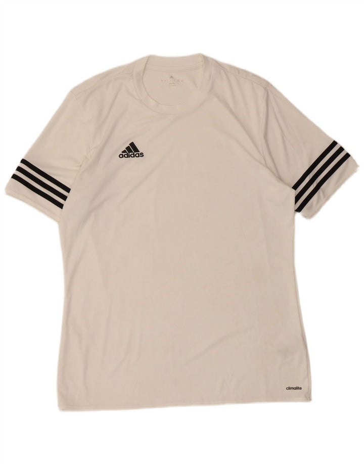 Adidas Ανδρικό T-Shirt Climalite Top Large White Polyester