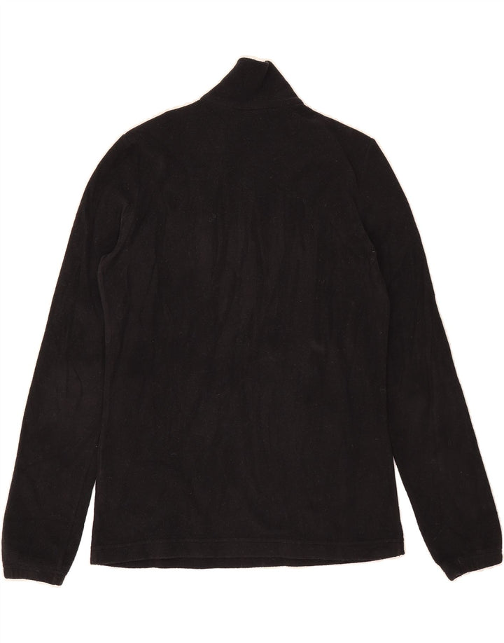 LOTTO Mens Zip Neck Fleece Jumper Small Black Polyester Vintage Lotto and Second-Hand Lotto from Messina Hembry 