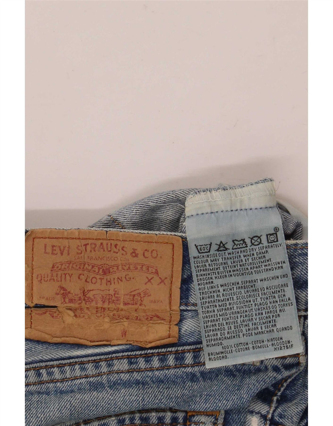 Ανδρικό τζιν Levi's Distressed Straight W36 L32 Μπλε βαμβακερό