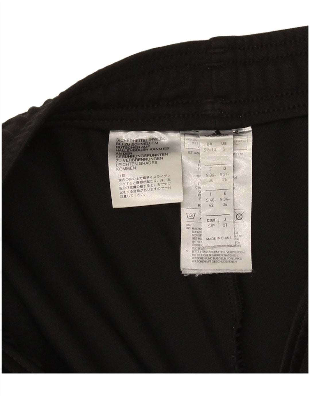 Γυναικεία αθλητική φόρμα Adidas Παντελόνι UK 8/10 Small Black Polyester
