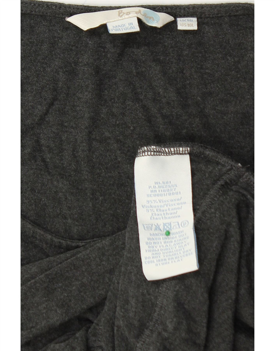 BODEN Γυναικείο μακρύ φόρεμα 3/4 μανίκι A-line UK 14 μεγάλο γκρι βισκόζη