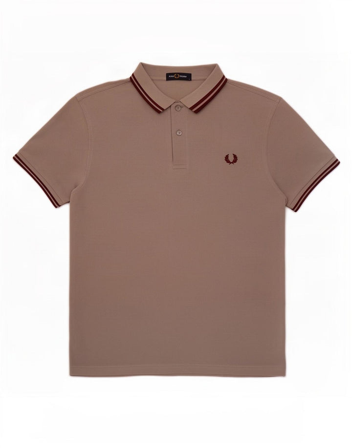 Fred Perry Ανδρικό πουκάμισο Polo μεγάλο γκρι βαμβακερό ριγέ
