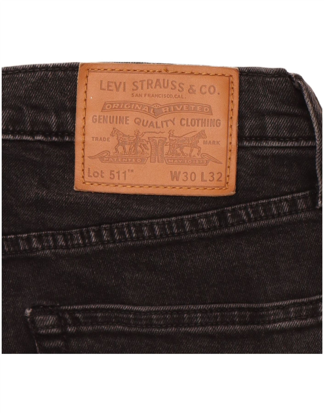 LEVI'S Ανδρικό 511 Slim Jeans W30 L32 Μαύρο βαμβακερό