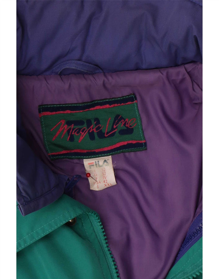 Fila Ανδρικό μπουφάν σκι με κουκούλα IT 52 2XL Πράσινο