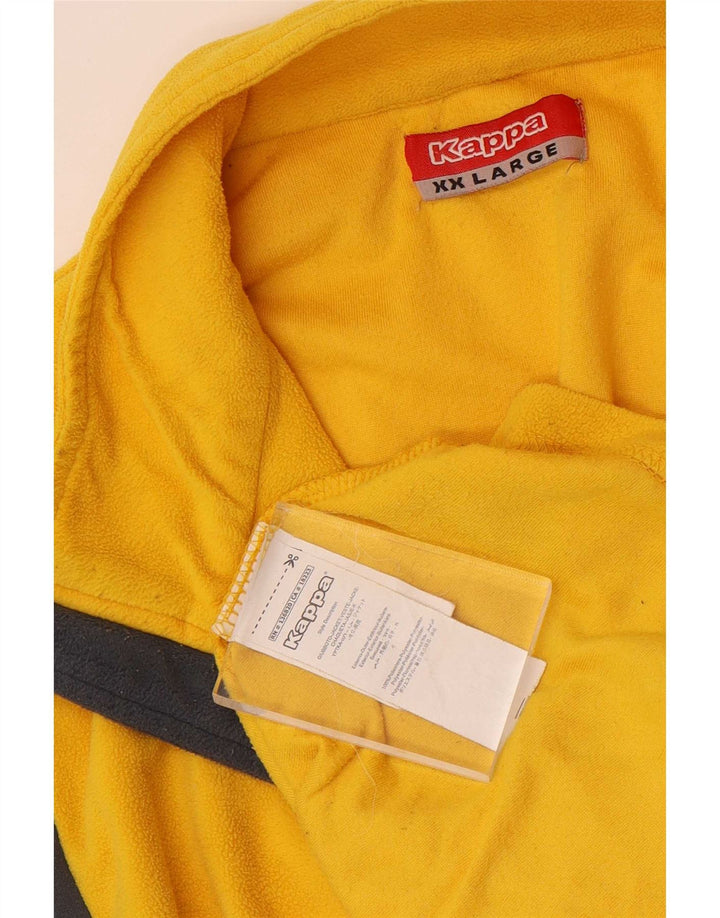Kappa Ανδρικό Fleece Jacket UK 44 2XL Yellow Colorblock Polyester