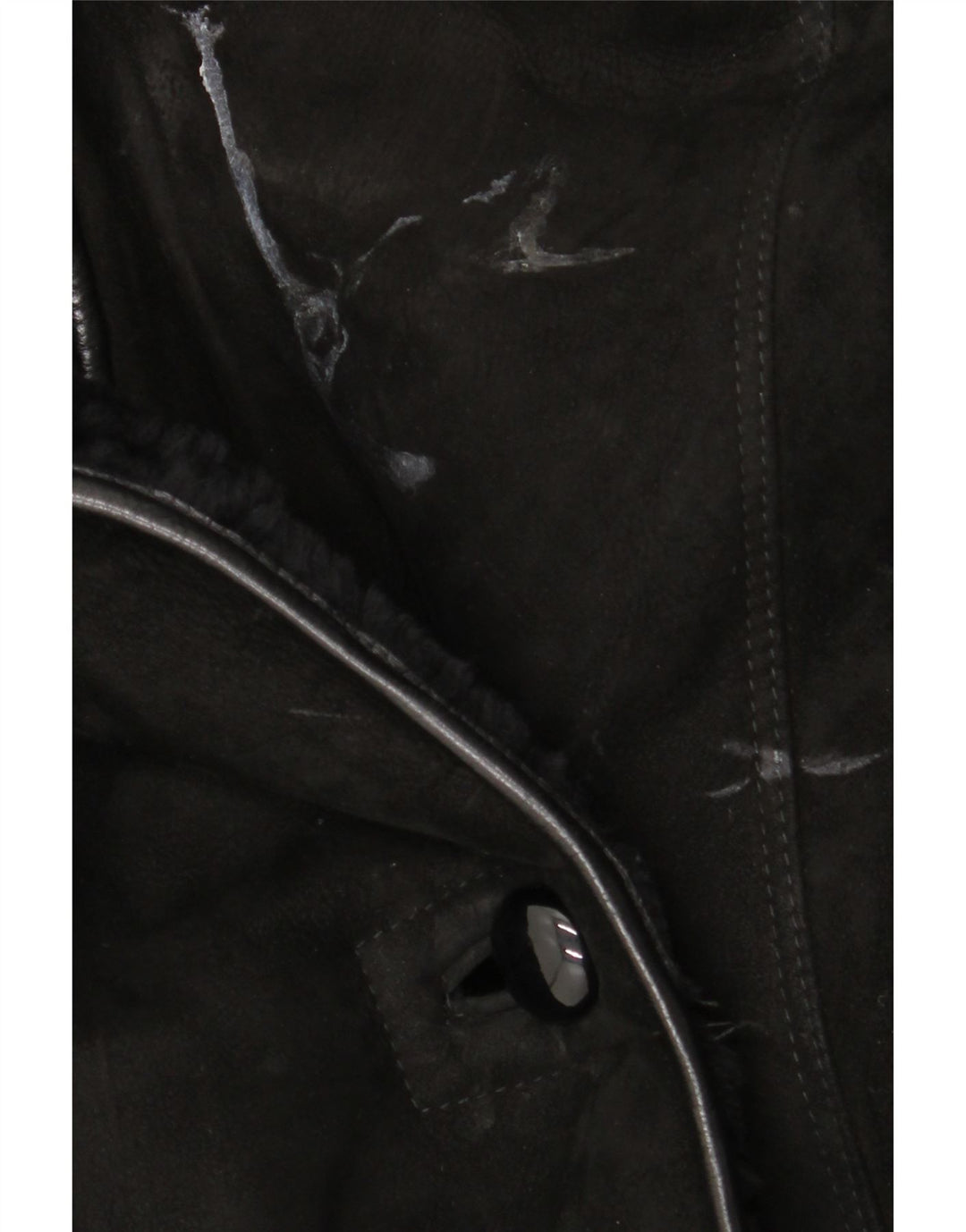 Vintage Γυναικείο Παλτό Shearling UK 18 XL Μαύρο